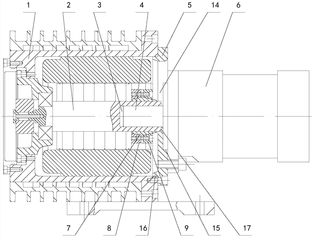 Driving connection device for motor and oil pump