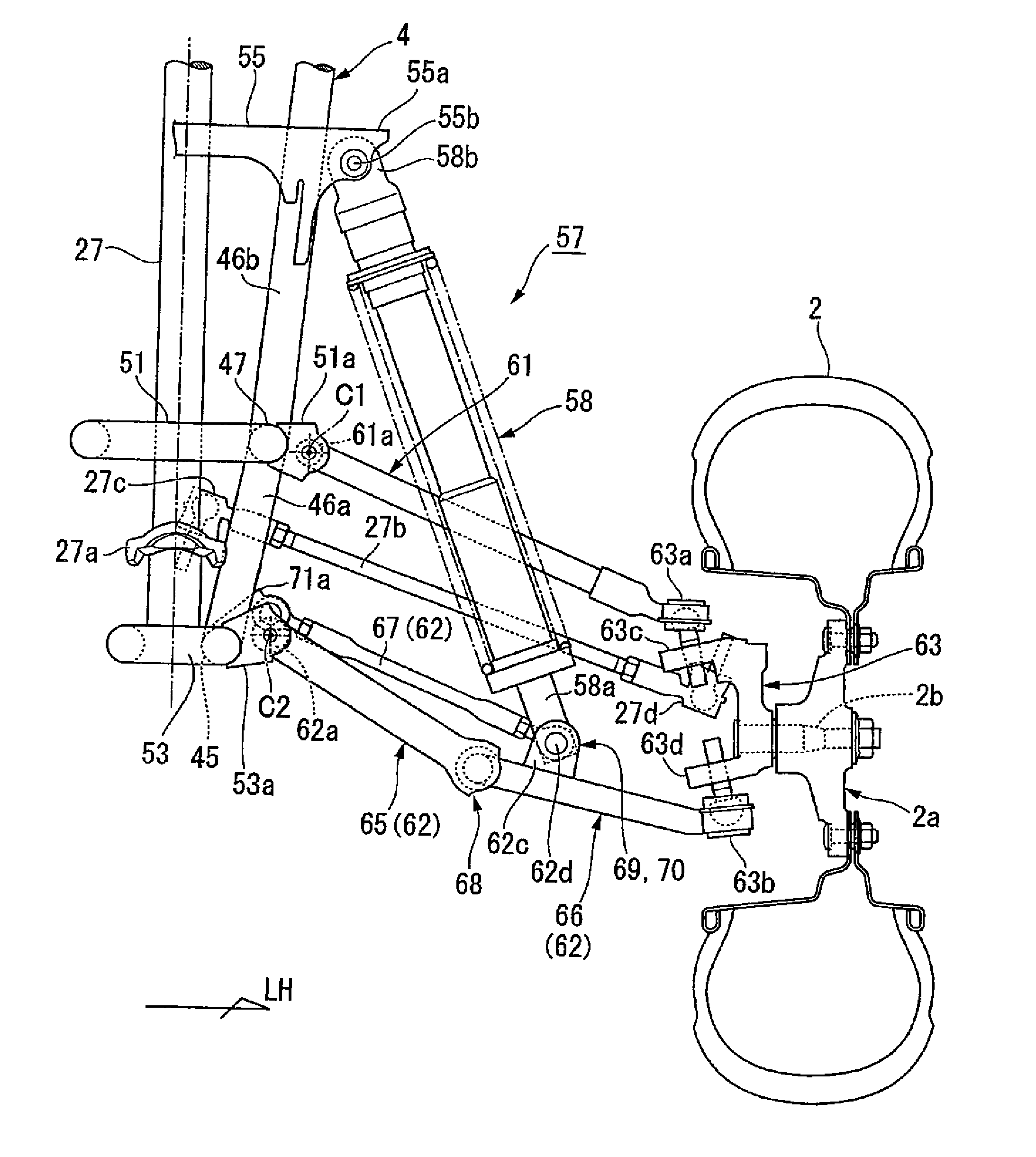 Vehicular suspension system and vehicle incorporating same