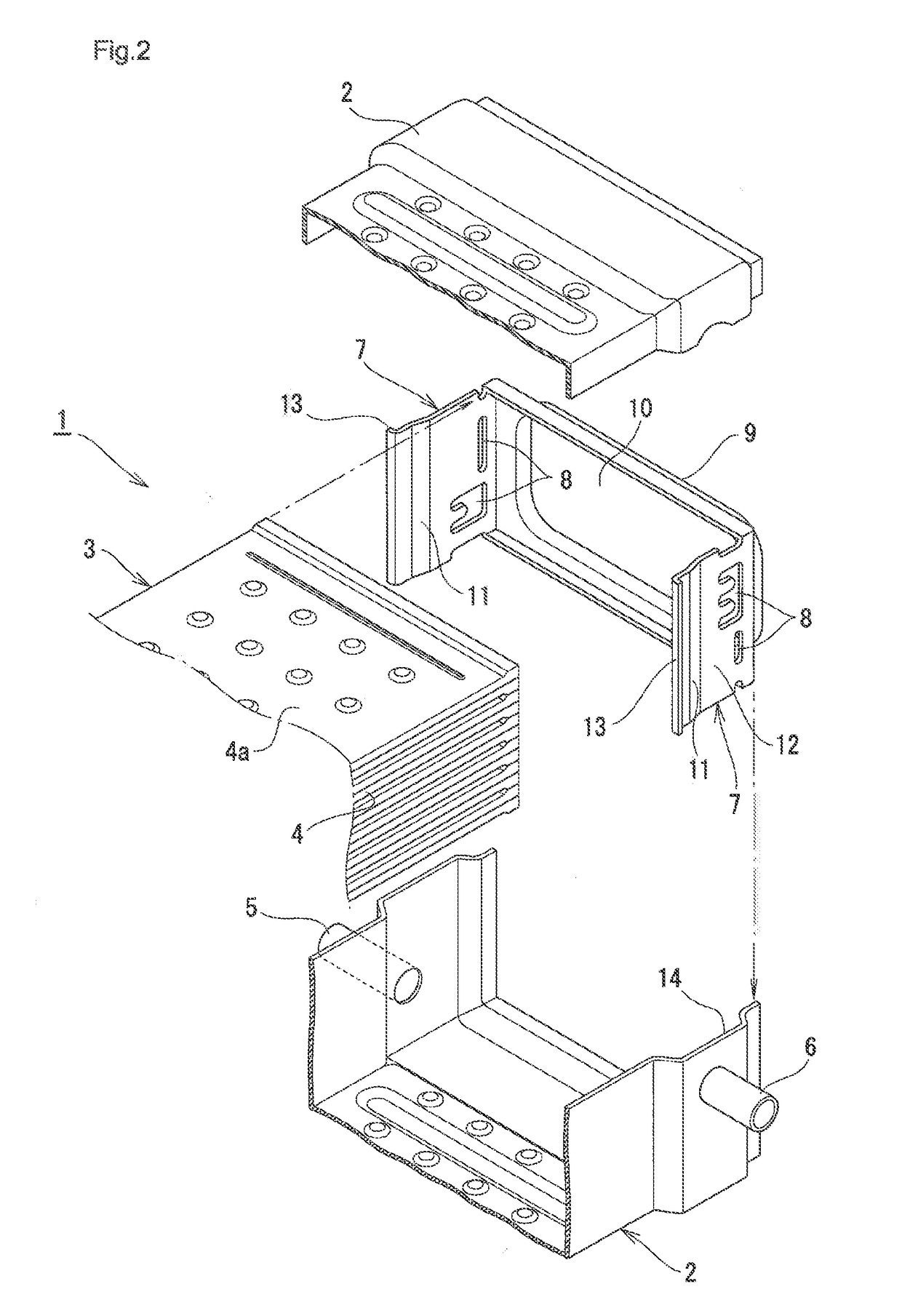 Exhaust gas heat exchanger having stacked flat tubes