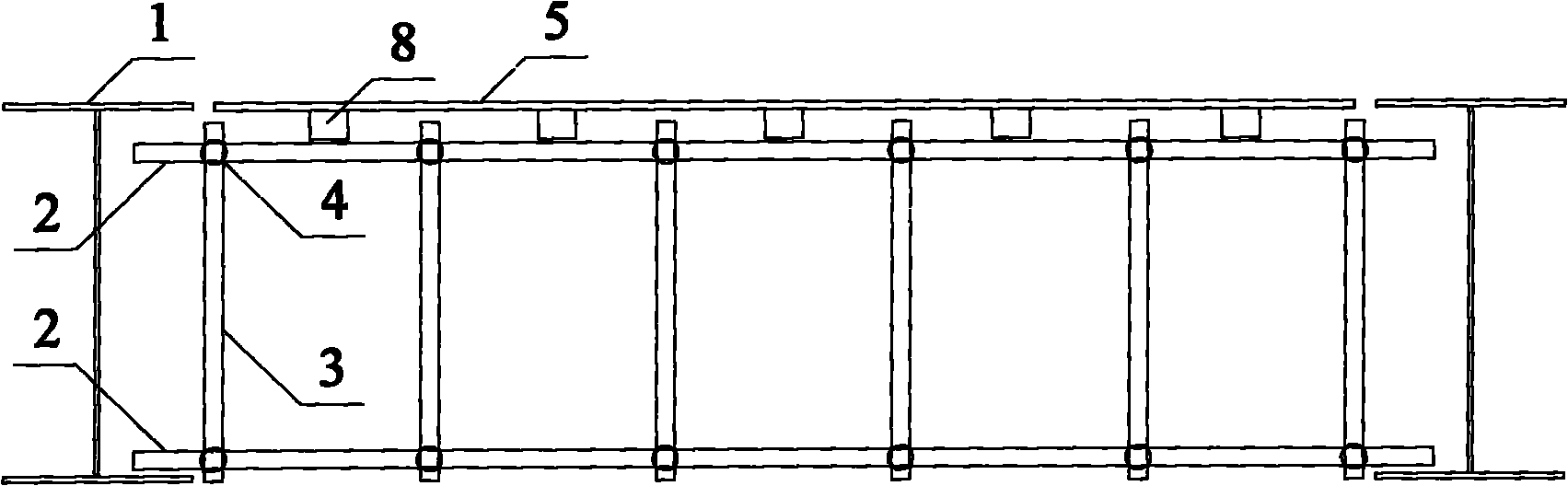 Formwork support system for steel frame structure cast-in-place concrete floorslabs