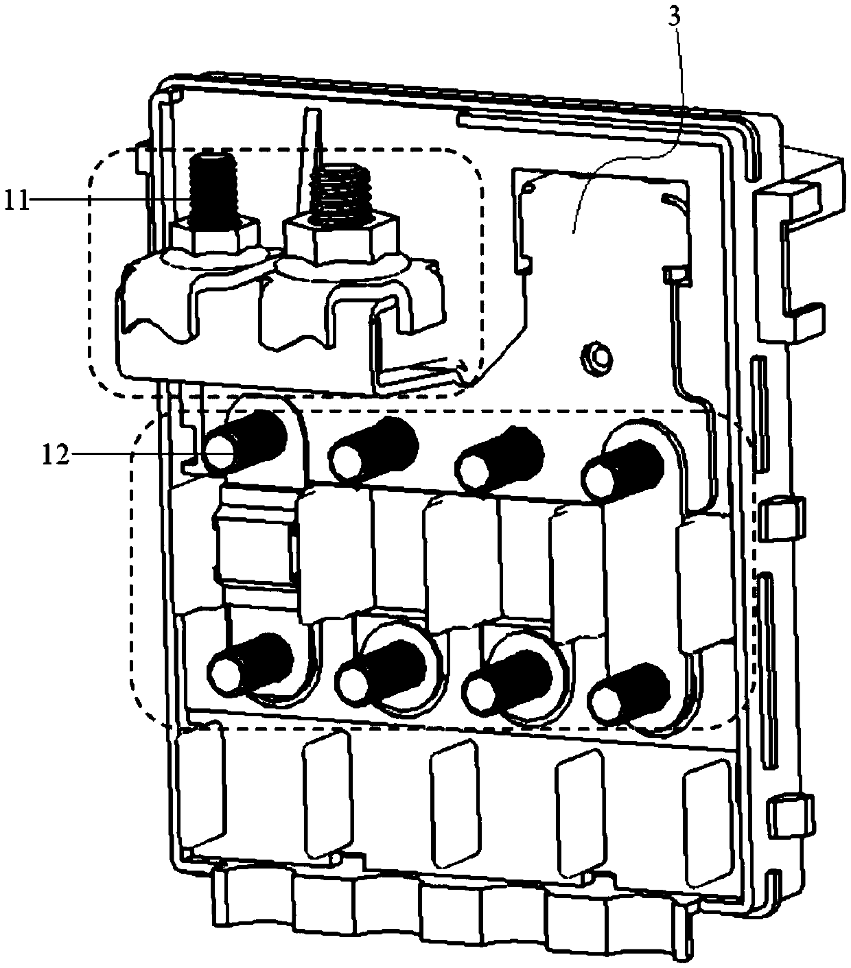 Positive-electrode joint fuse box and assembly for automobile storage battery