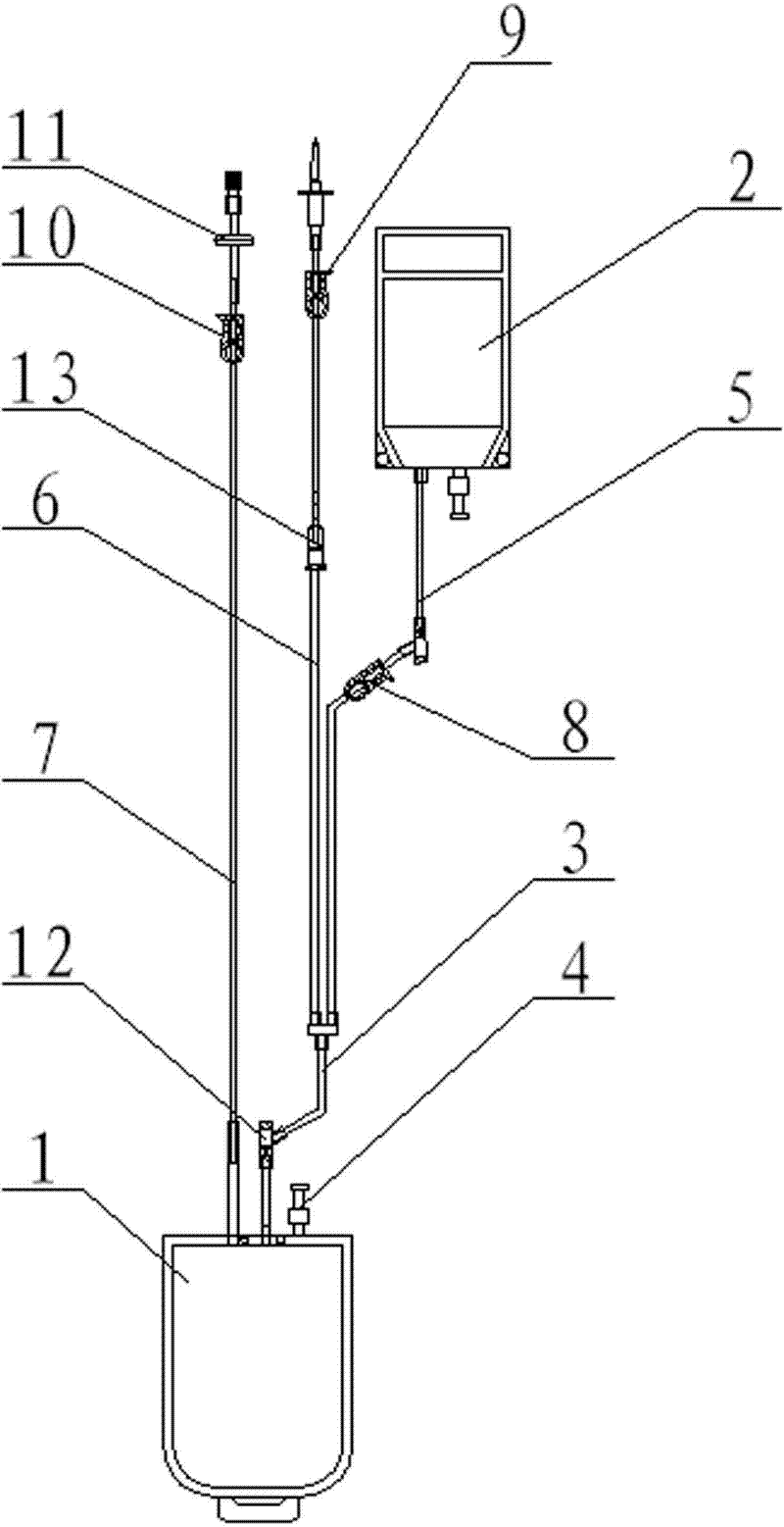 Method for separating hemopoietic stem cells through cord blood separation double bag