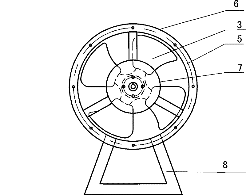 Axial-flow type pneumatic dedusting fan