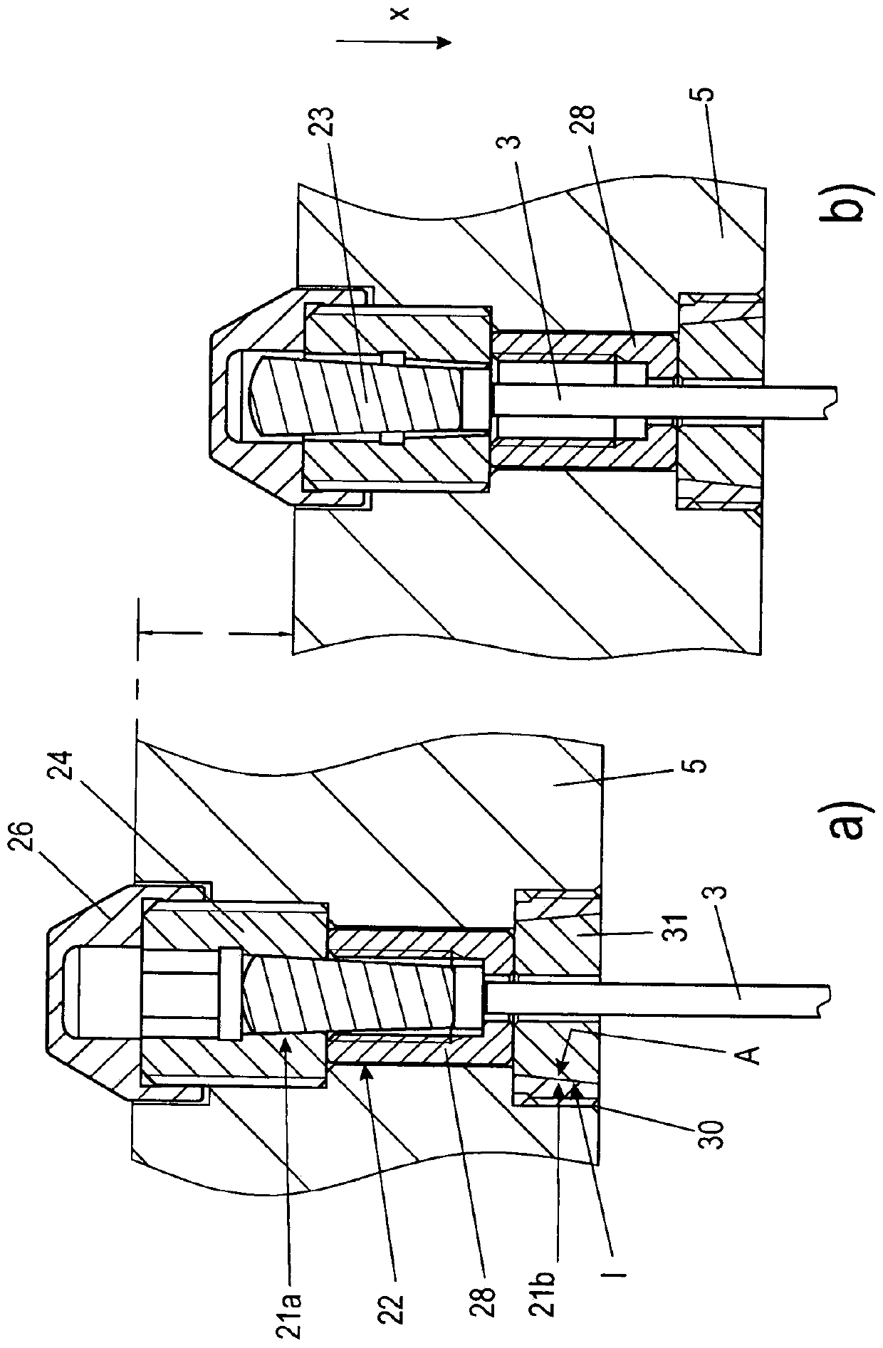 Hot runner device having an overload protection device