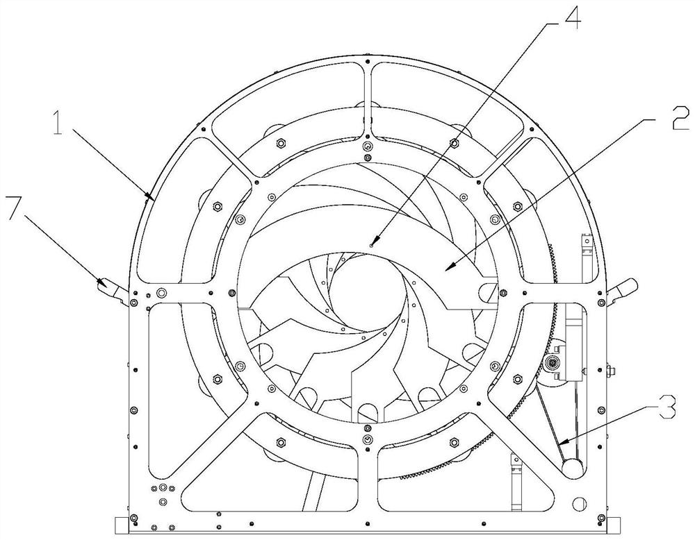 Large-diameter aperture adjustment device