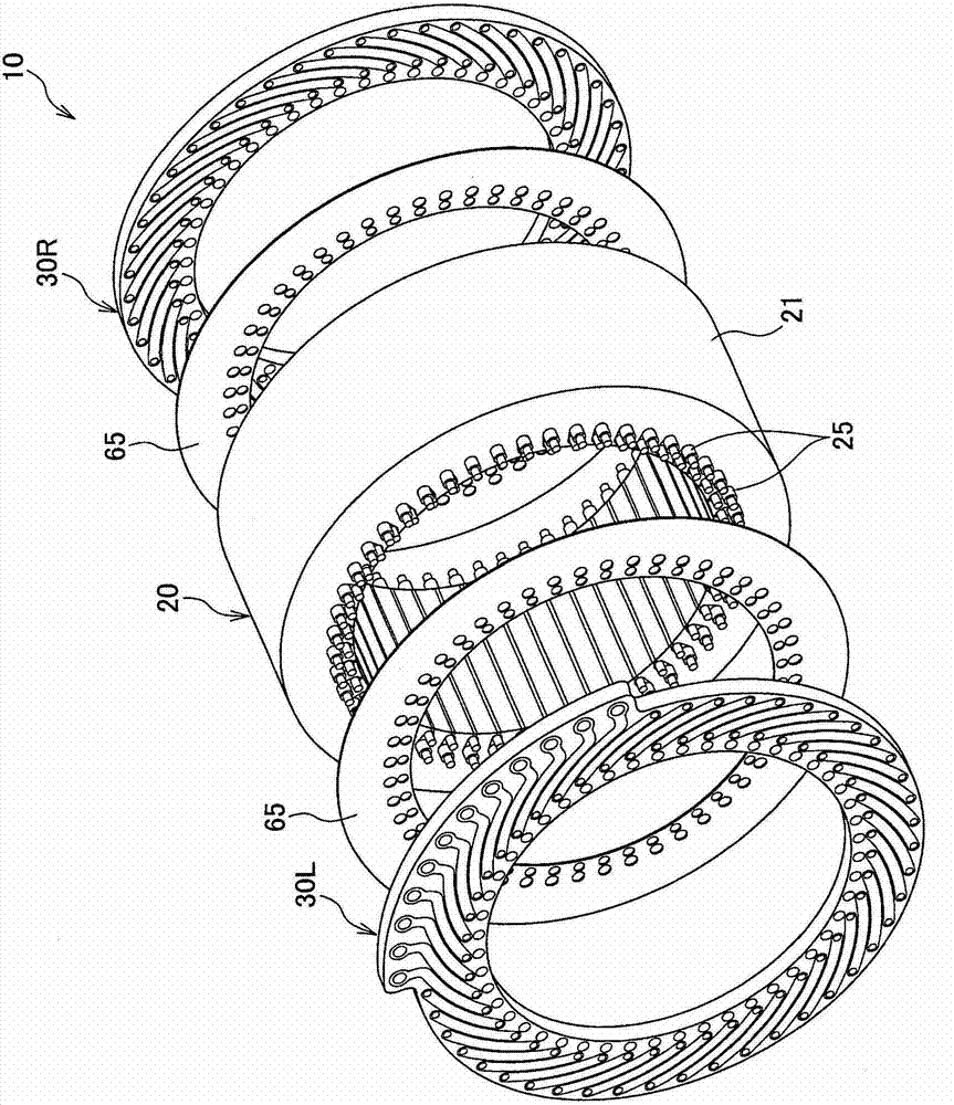 Stator for electric rotary machine