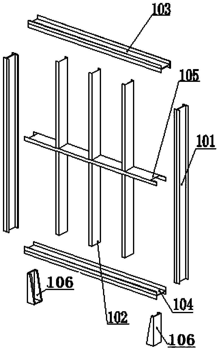 An anti-seismic test device and installation method of a prefabricated cold-formed thin-walled steel wall