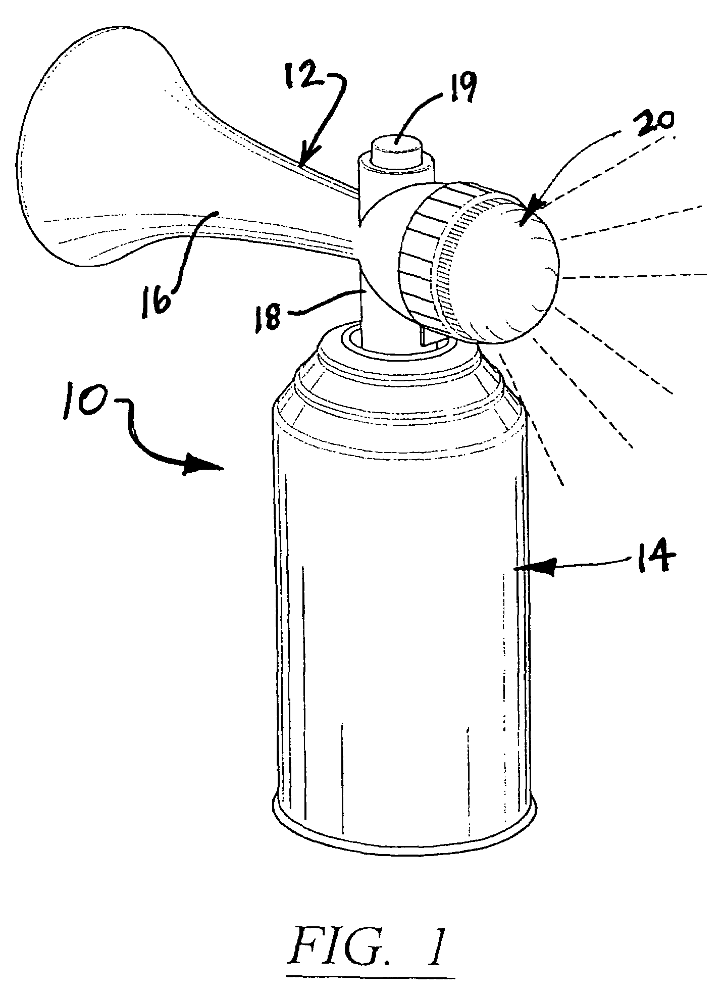 Air horn with light signal