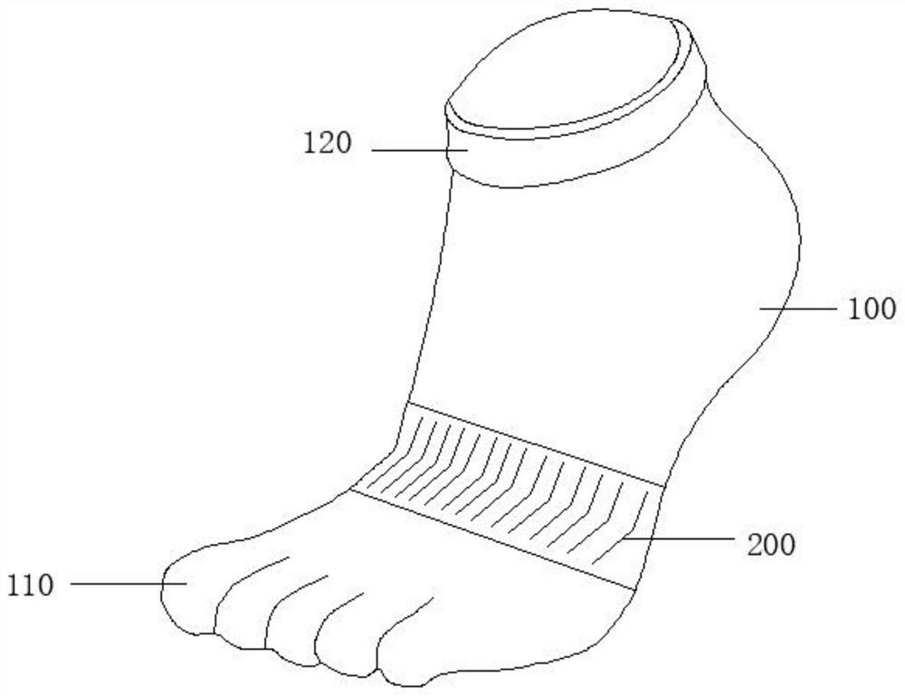 Disposable beriberi-removing and sterilizing sock