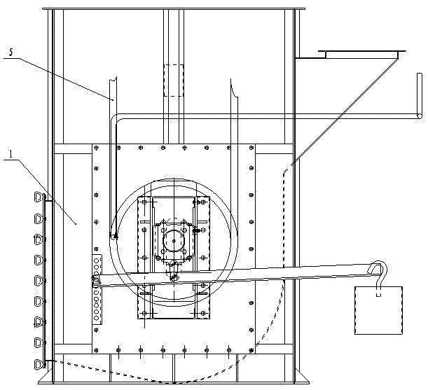 Anti-skidding device on tail pulley of plate chain bucket elevator and anti-skidding method