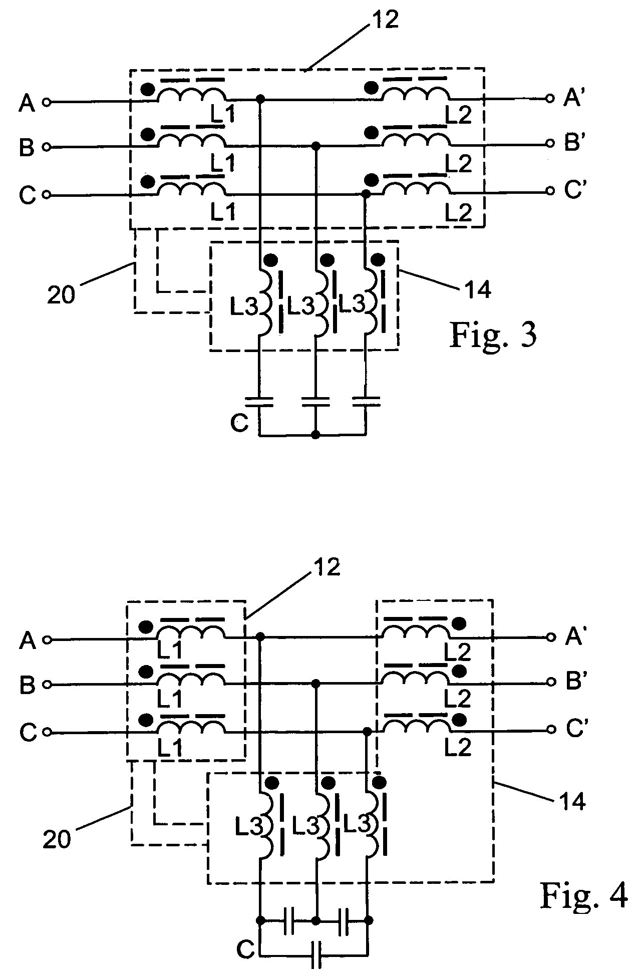 Harmonic mitigating device with magnetic shunt