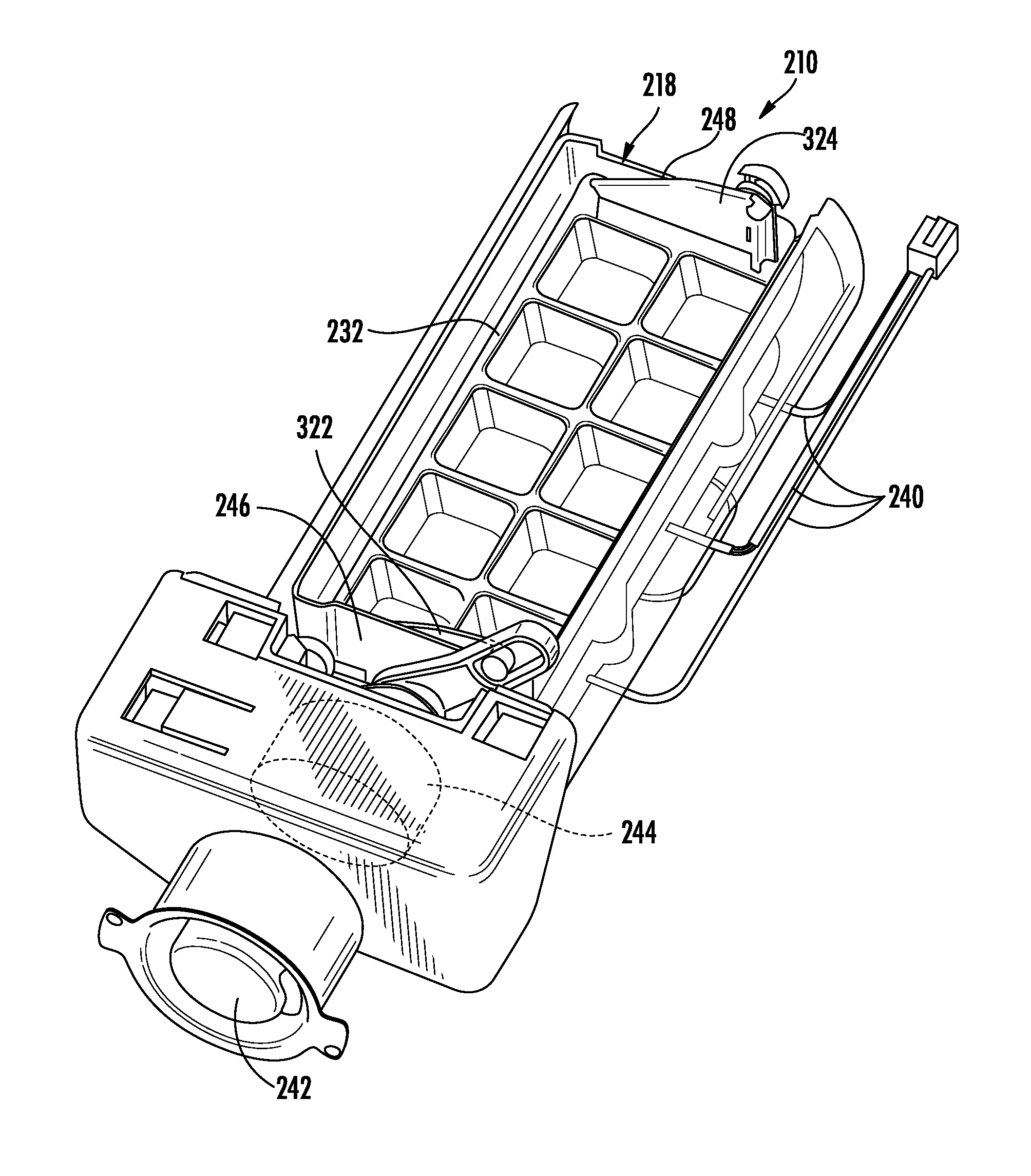 Clear ice maker and method for forming clear ice