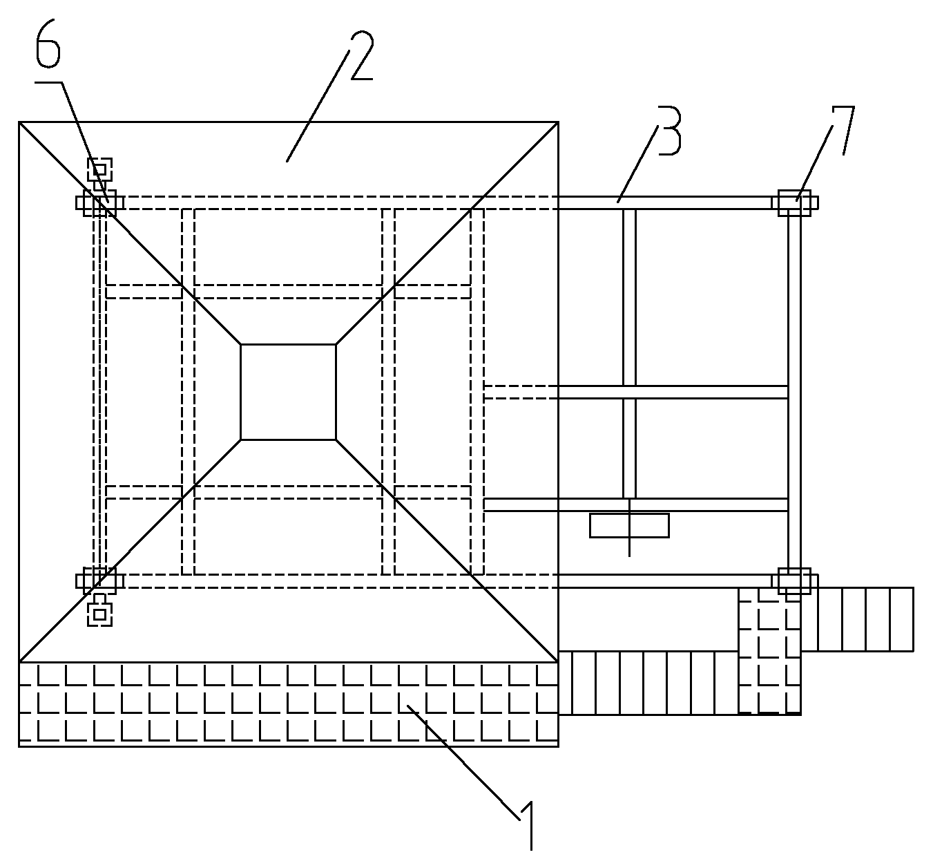 Continuous transfer system and material receiving device thereof