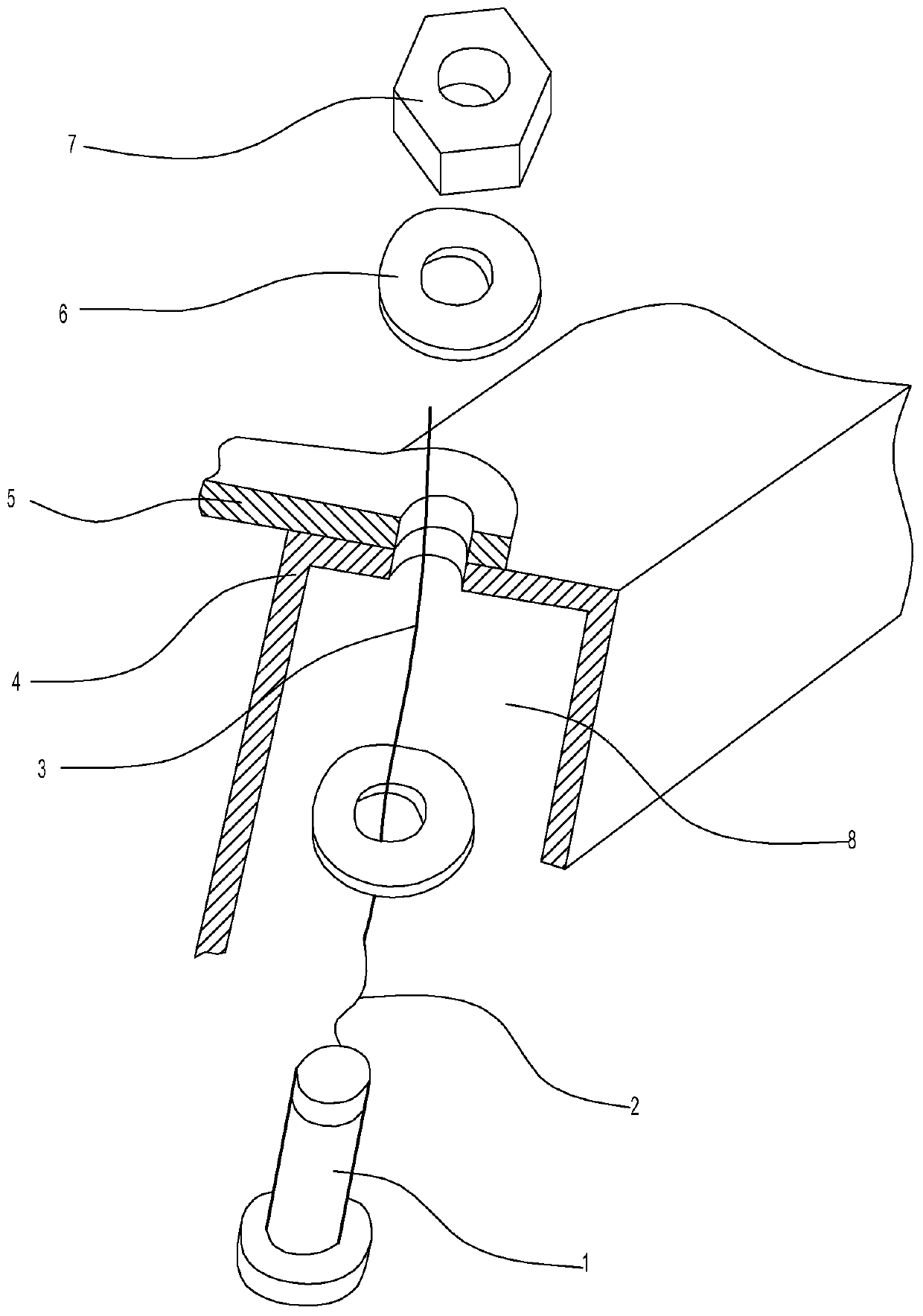 Bolt mounting method for narrow space