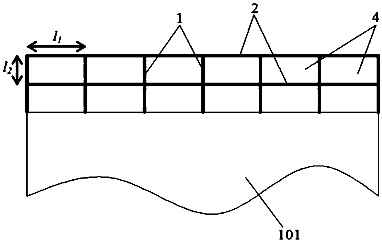 Multi-band coverage antenna structure of mobile communication terminal based on grid structure