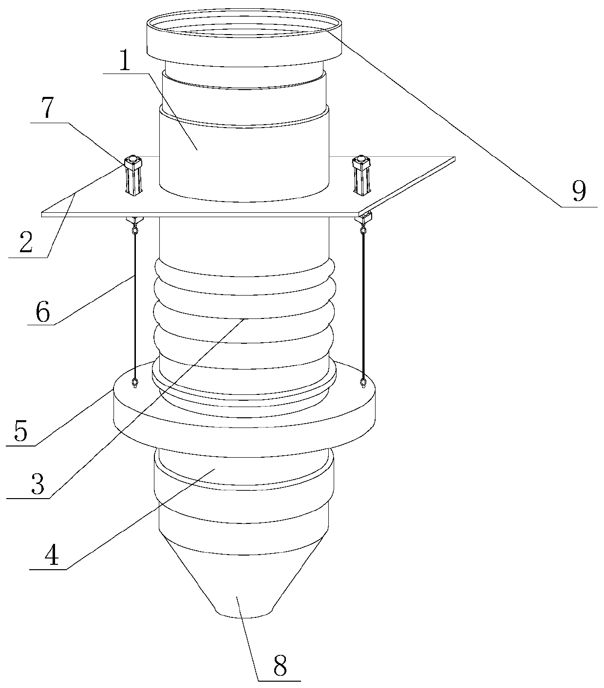 Practical fly ash discharging structure