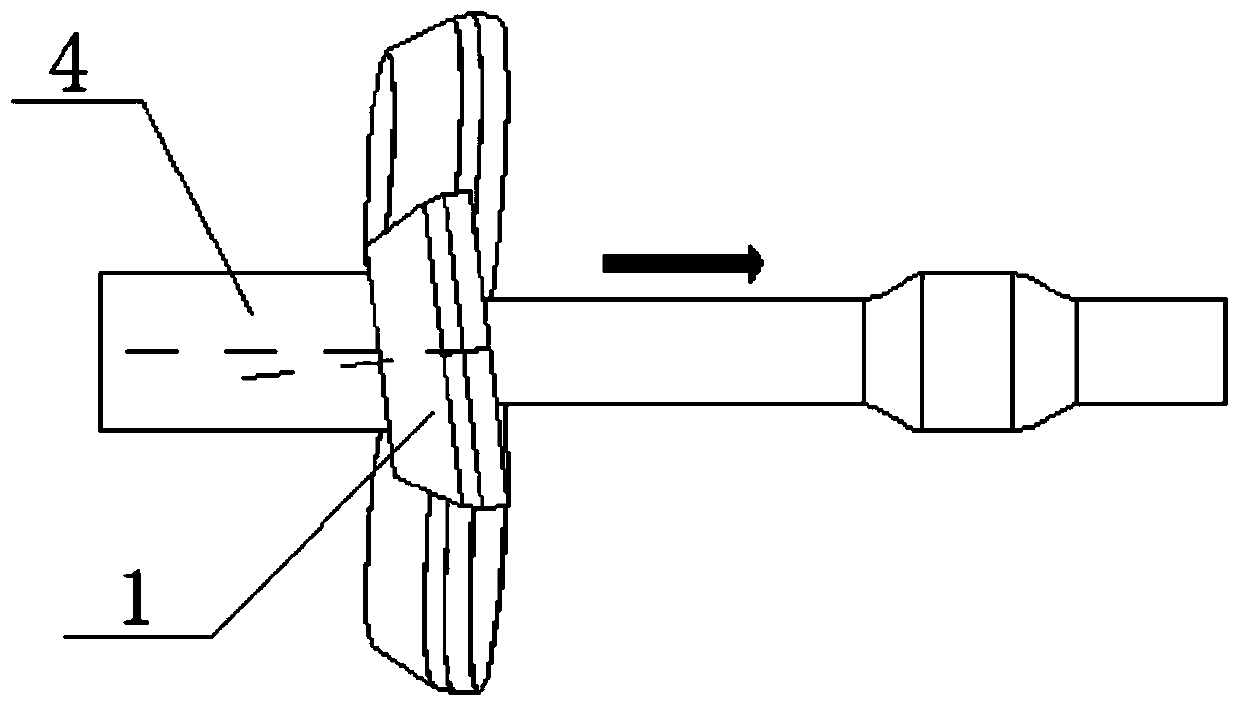 A three-roll skew rolling forming method for a railway vehicle axle