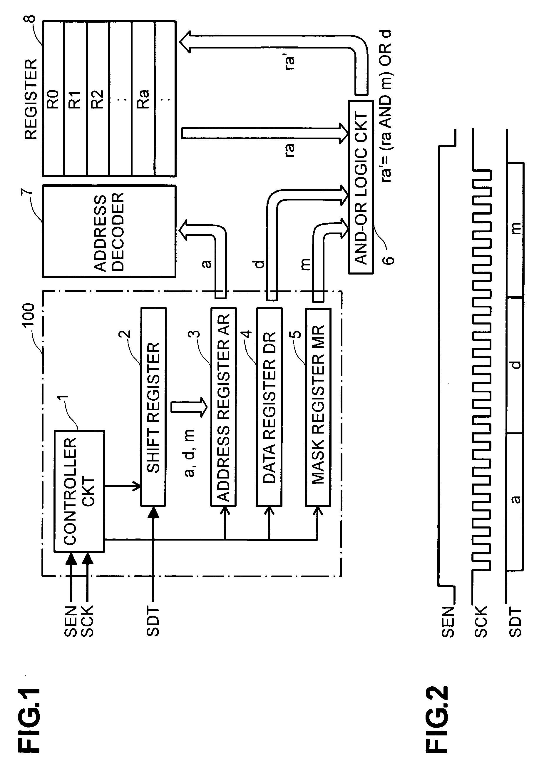 Analog signal processor, as well as, a data register rewriting method and a data transmission method thereof