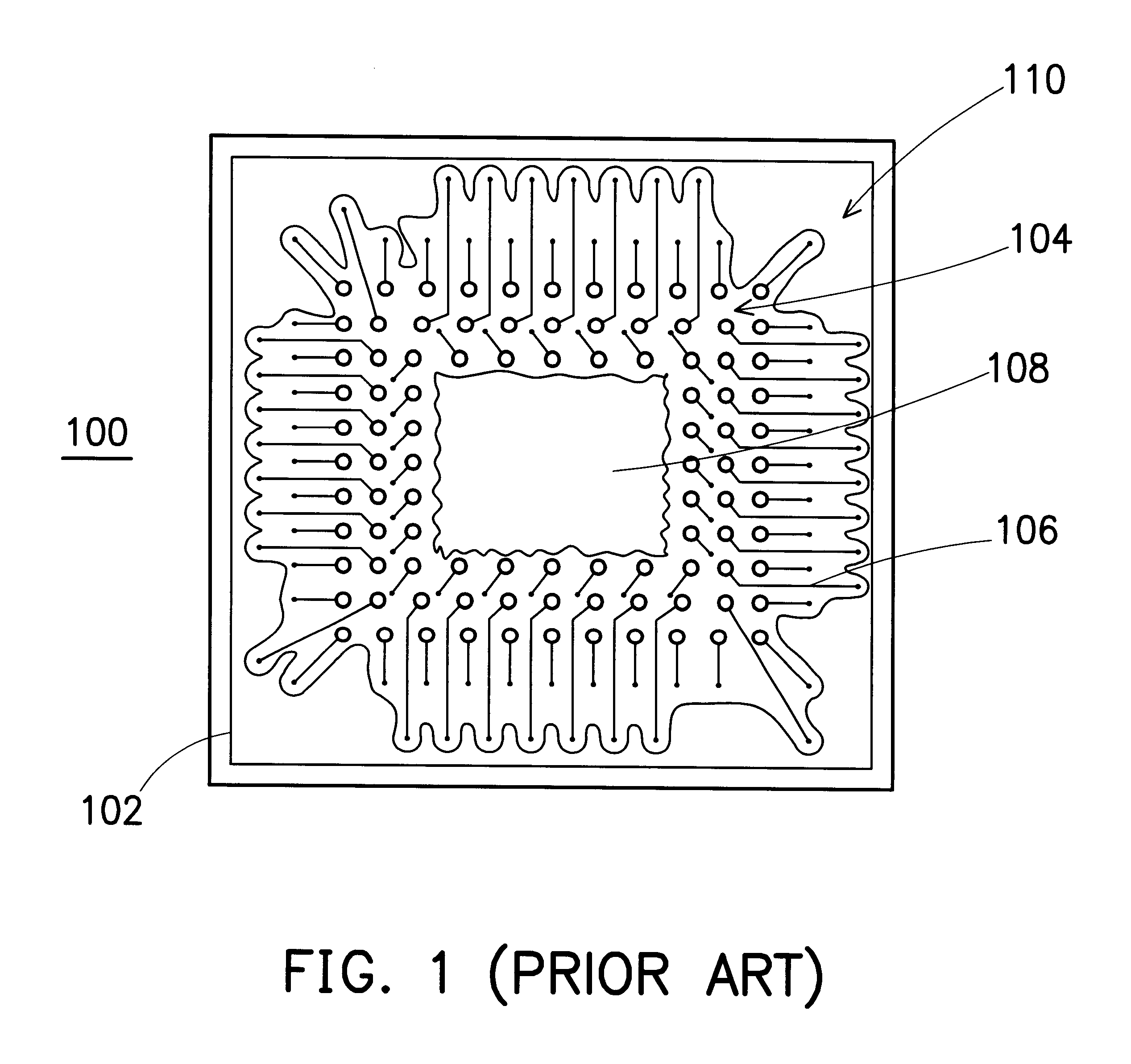 Pattern layout structure in substrate