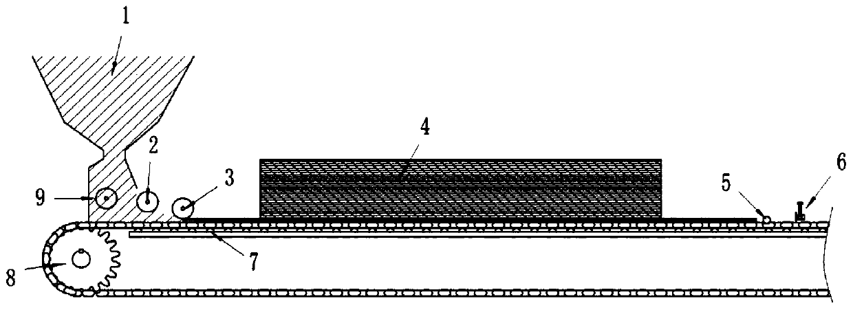 System and method for producing perlite heat-preservation fire-proof plates through chain block mold