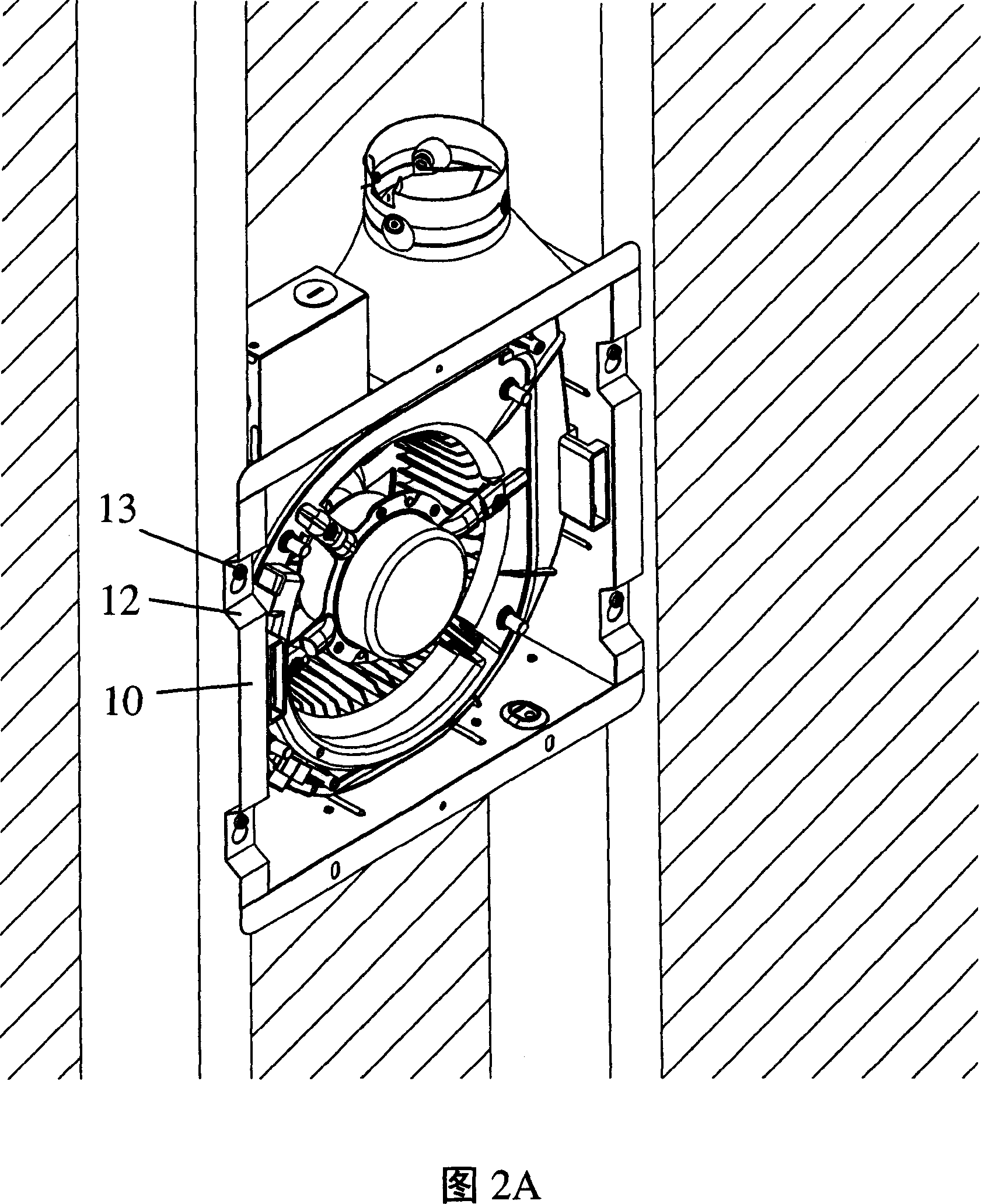 Fixed structure for installing ventilation fan