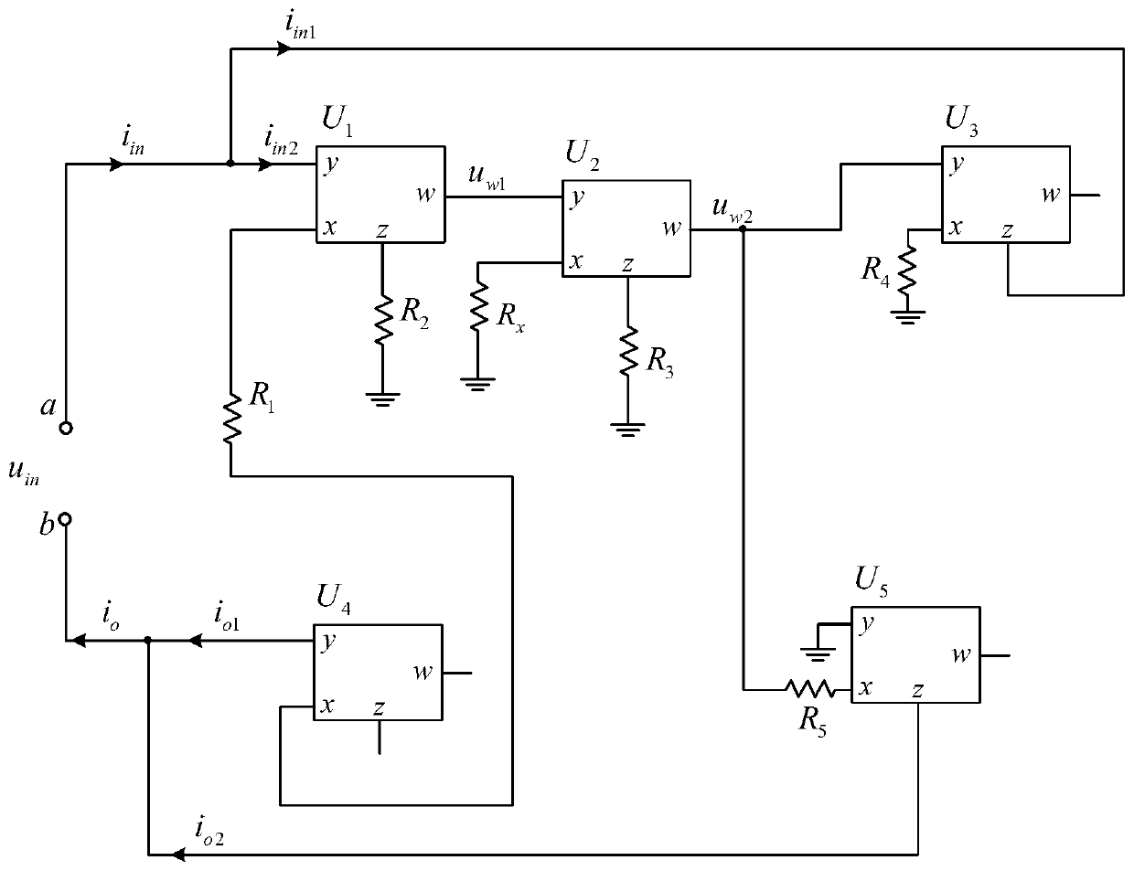 Floating negative resistance value resistor equivalent circuit