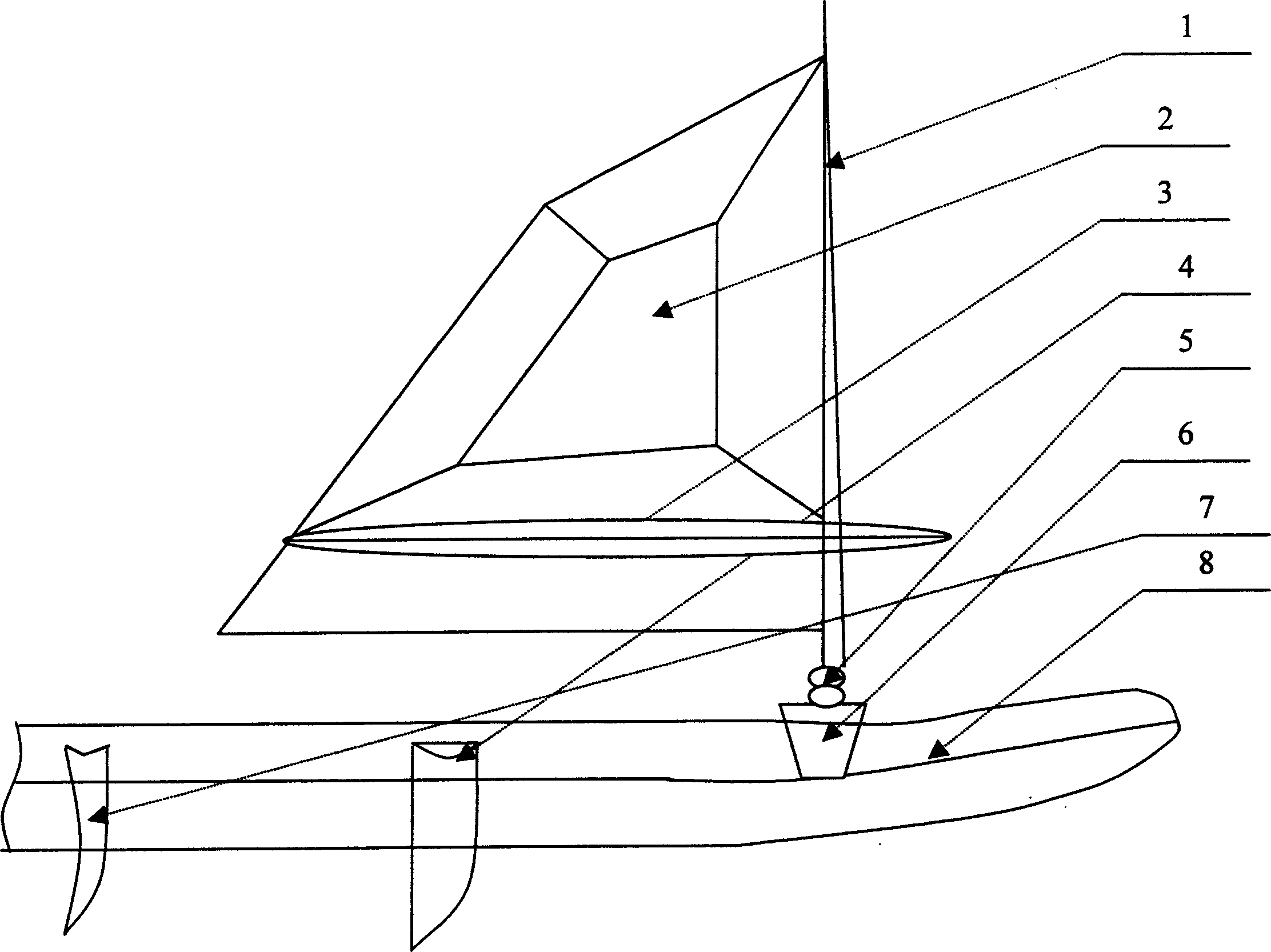 V-style broad sailboard