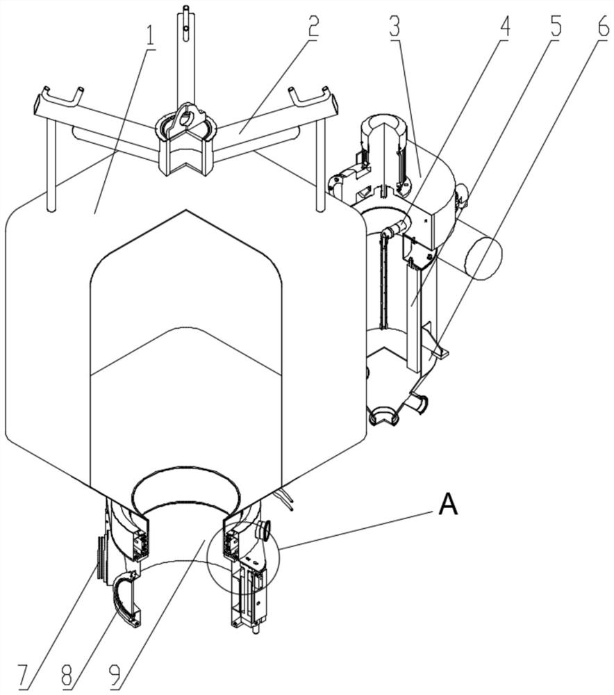 Sealing structure and sealing method of powder feeding station