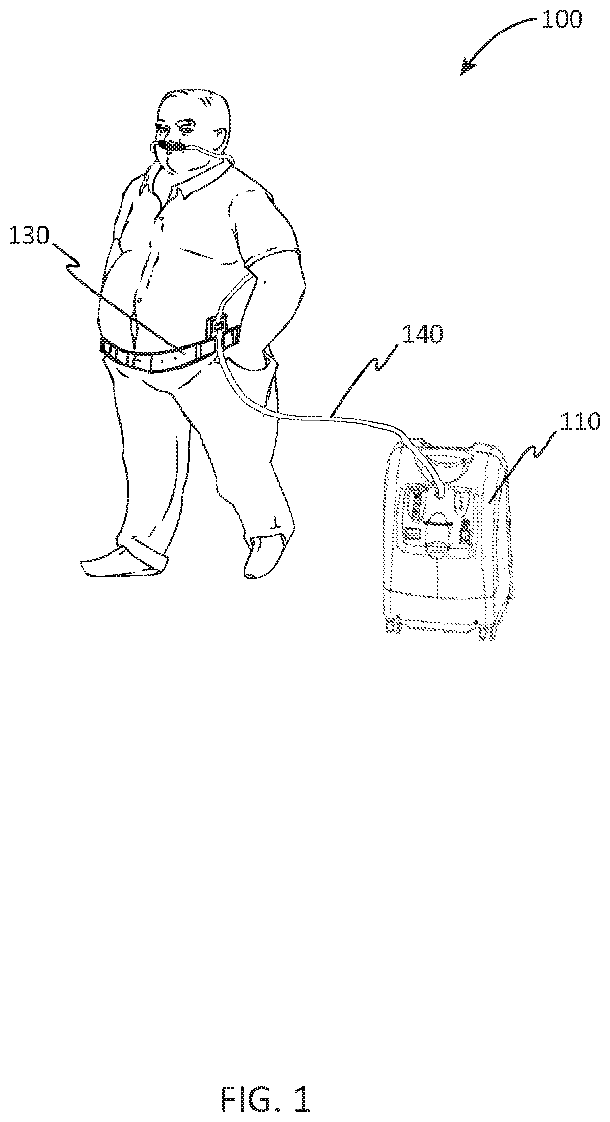 Retractable oxygen tubing and sensor system