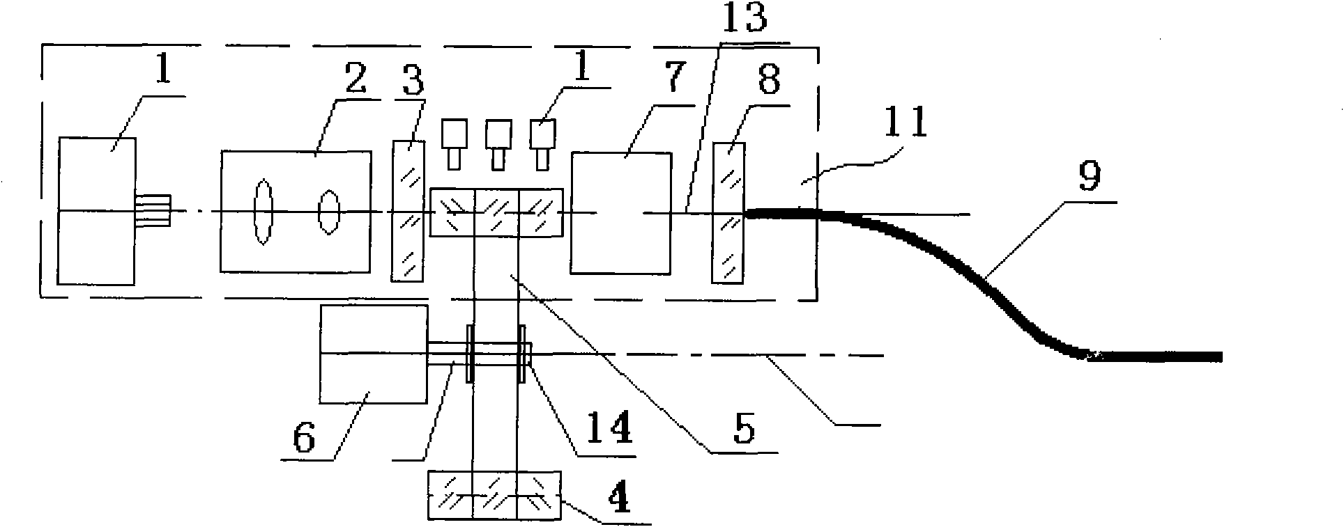 High energy diode pumping solid laser realizing method