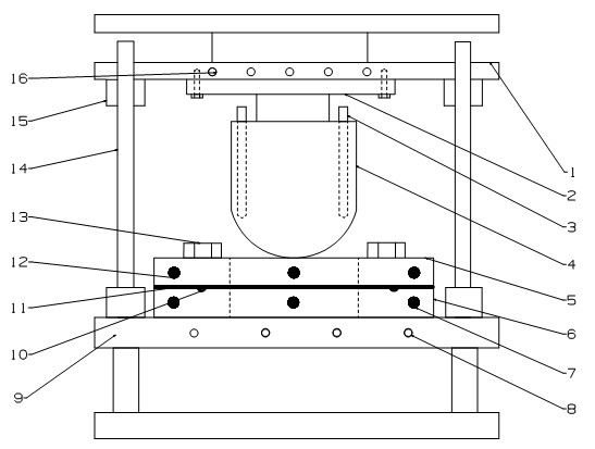 Testing device and testing method for establishing high-temperature formed limit diagram of ultrahigh-strength boron steel plate