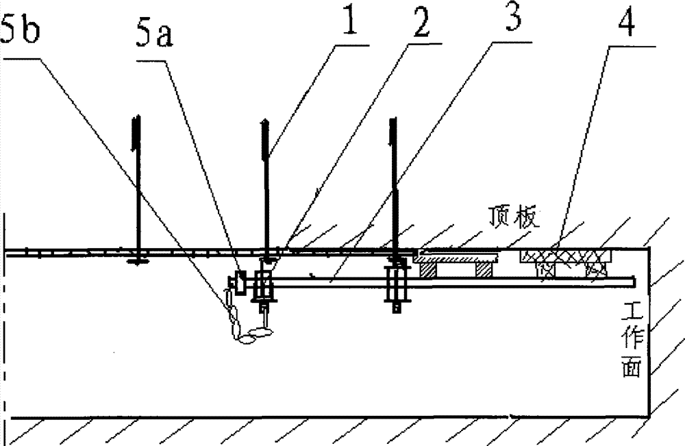 Construction method and device for advance support of front probing beam