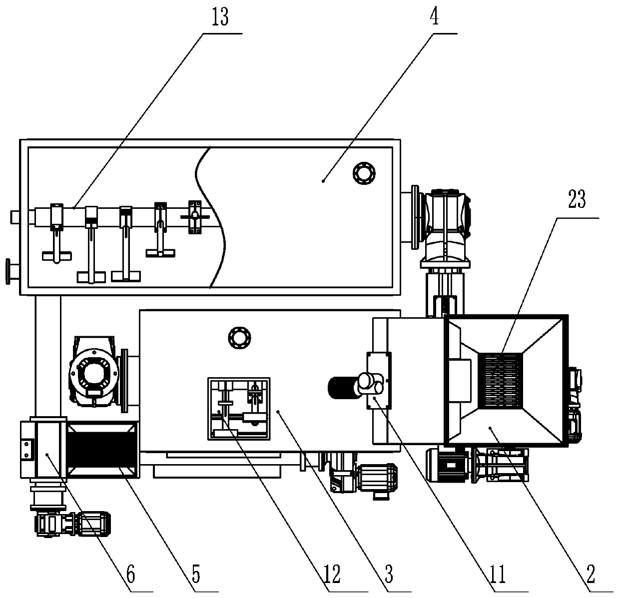 Kitchen garbage distributed rapid degradation integrated device and process thereof