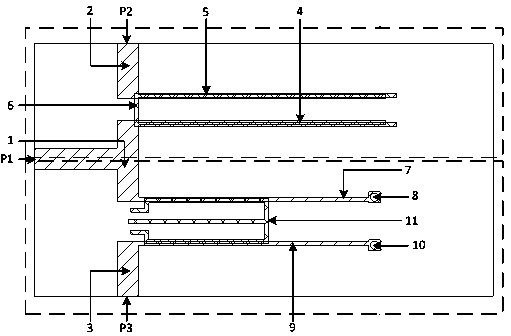 High isolation slot line duplexer applied to ultra-wideband channel and narrow-band channel