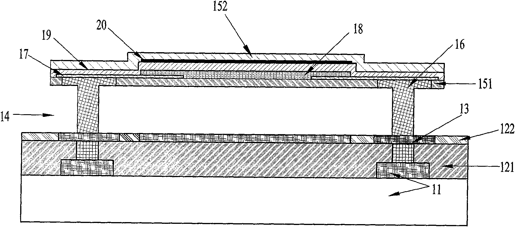 Infrared detector with micro-bridge structure and manufacturing method thereof