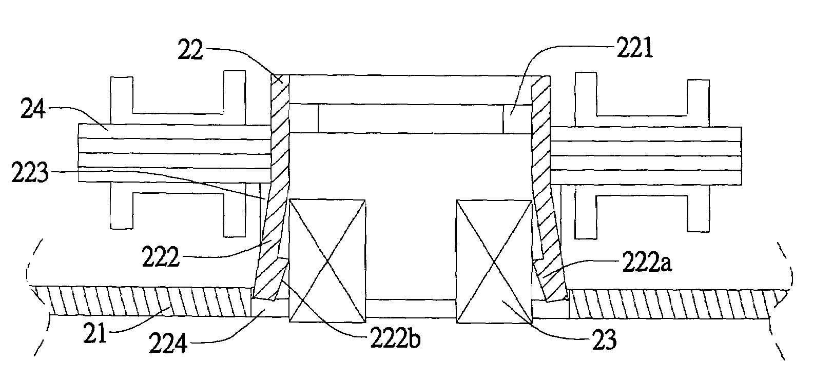 Bearing supporting structure