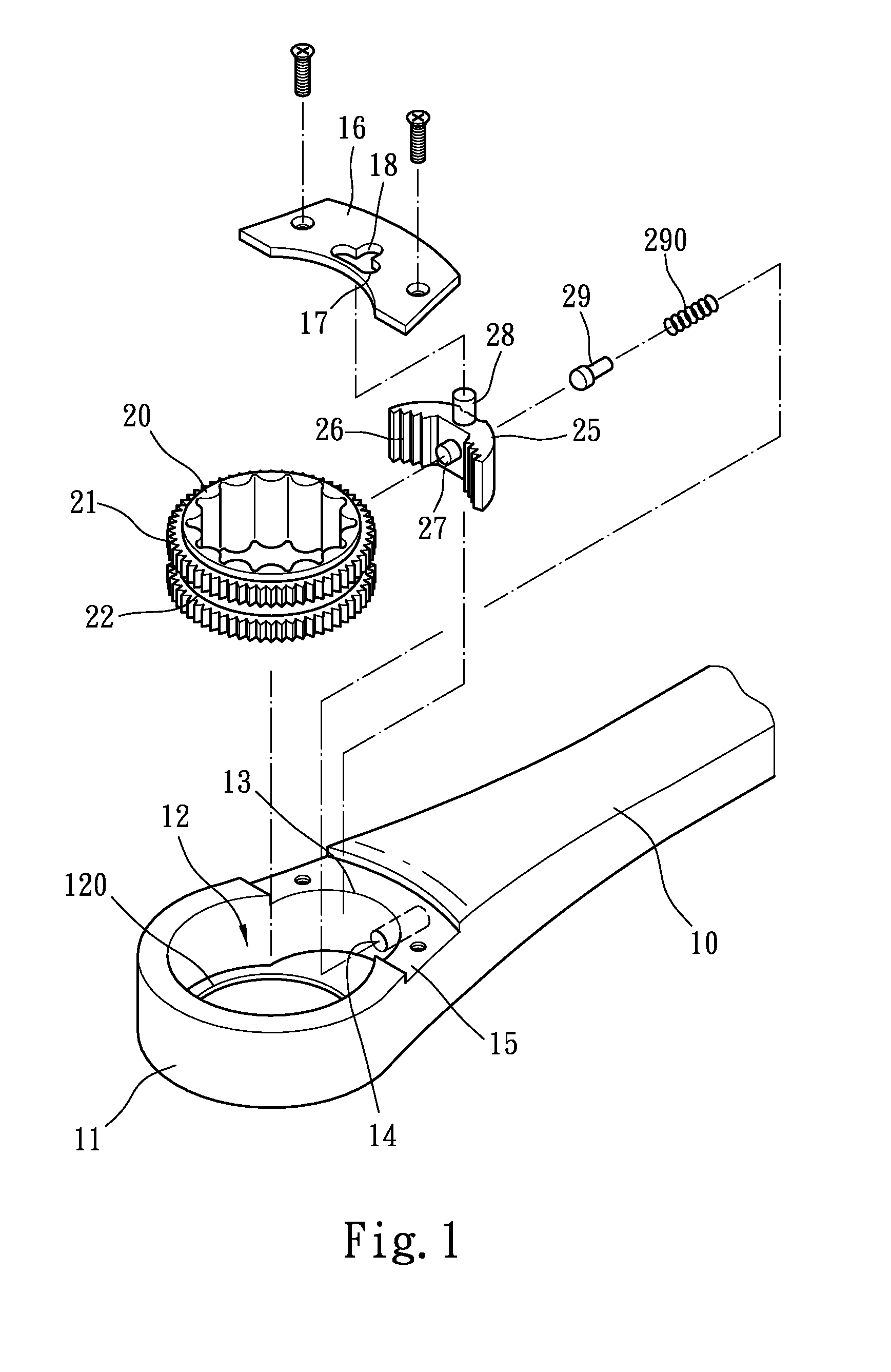 Replacement structure of ratchet wrench