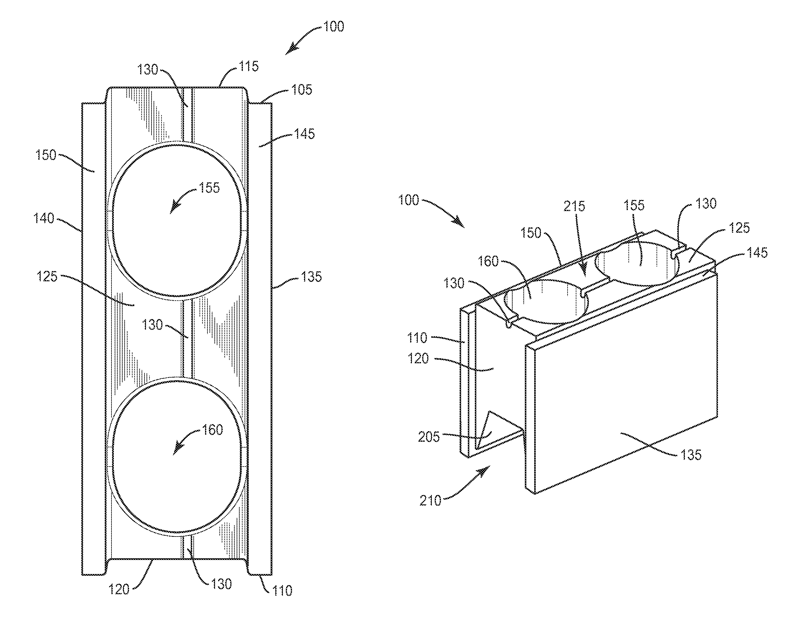 Light-in-weight concrete blocks and method