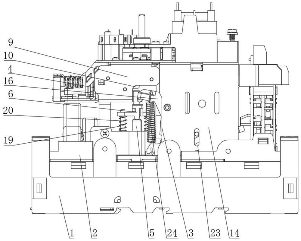 Electromagnet control switch electromagnet thrust direction action structure