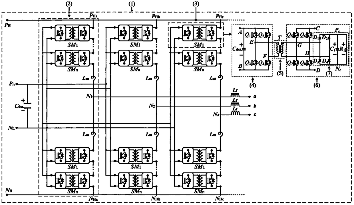 High-frequency link technology-based isolation type modular multi-level converter