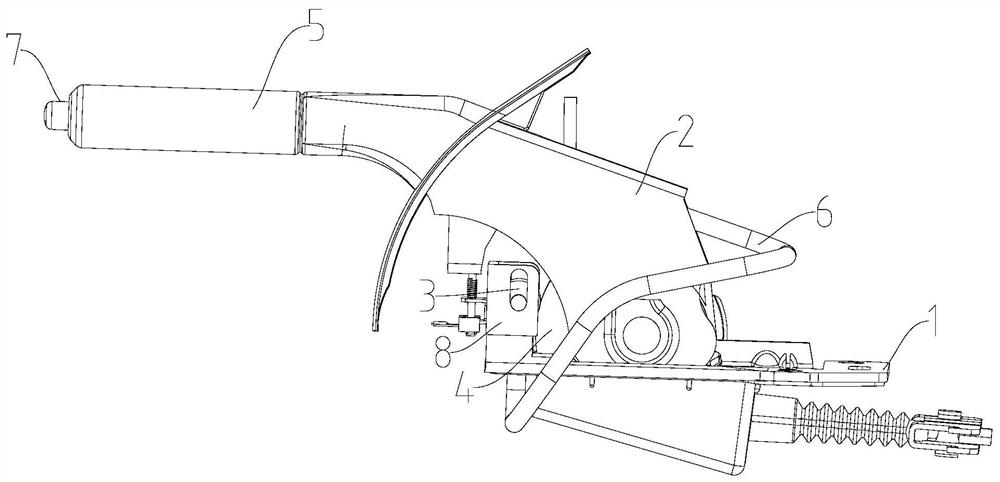 Parking brake lever assembly, auxiliary brake and vehicle