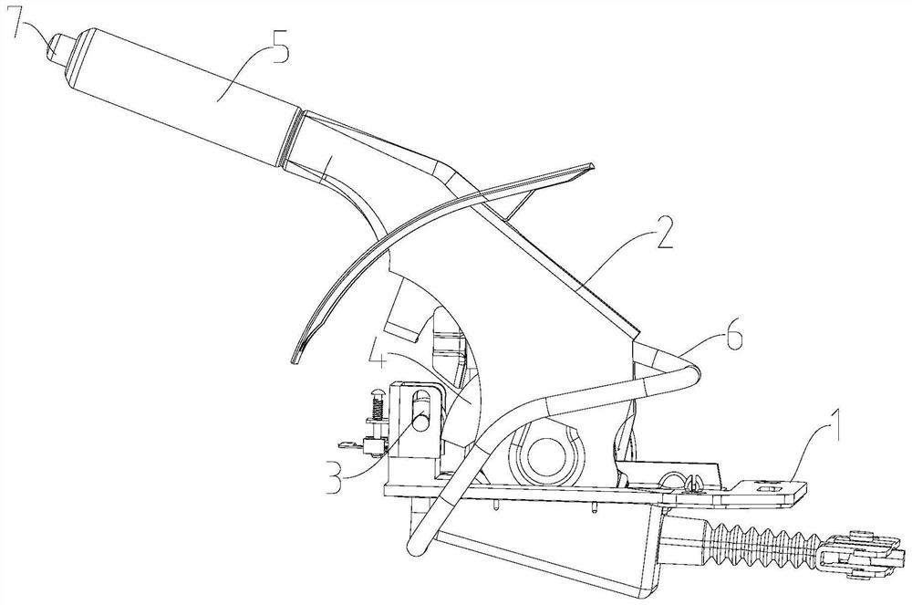 Parking brake lever assembly, auxiliary brake and vehicle