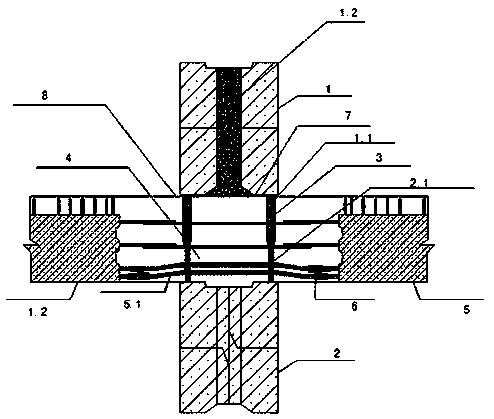 Fabricated concrete structure joint connection prefabricated part and connection mode thereof
