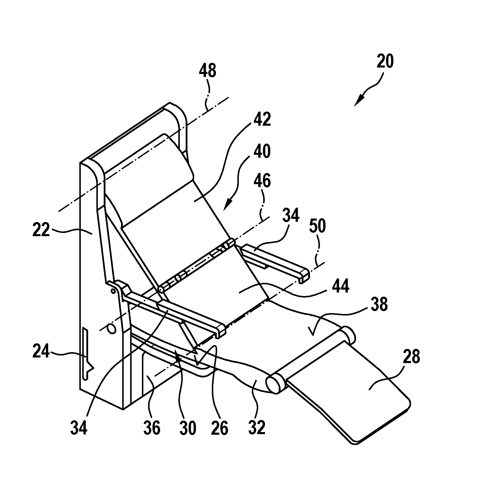 Aircraft Seat with Seating and Reclining Positions