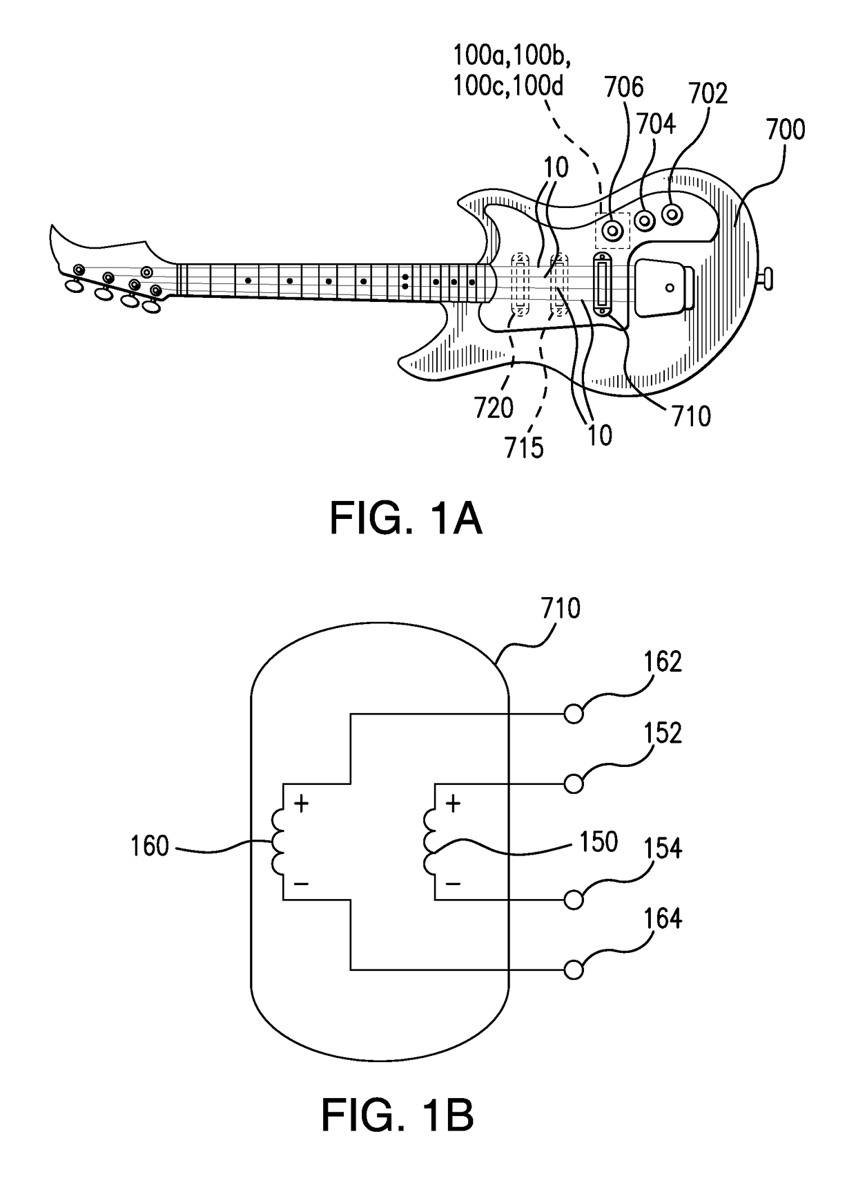 Switched reversing configuration control for string instruments and boost circuit therefor