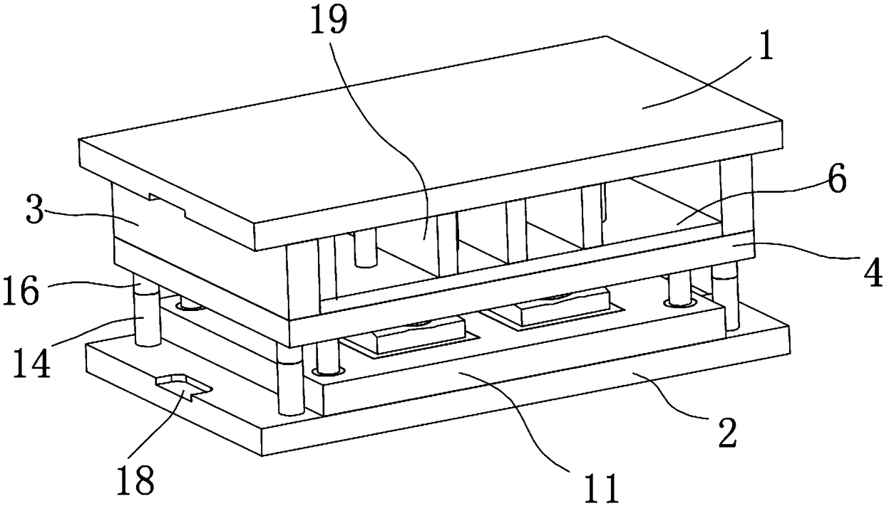 Multi-pressure position forming mould for soles