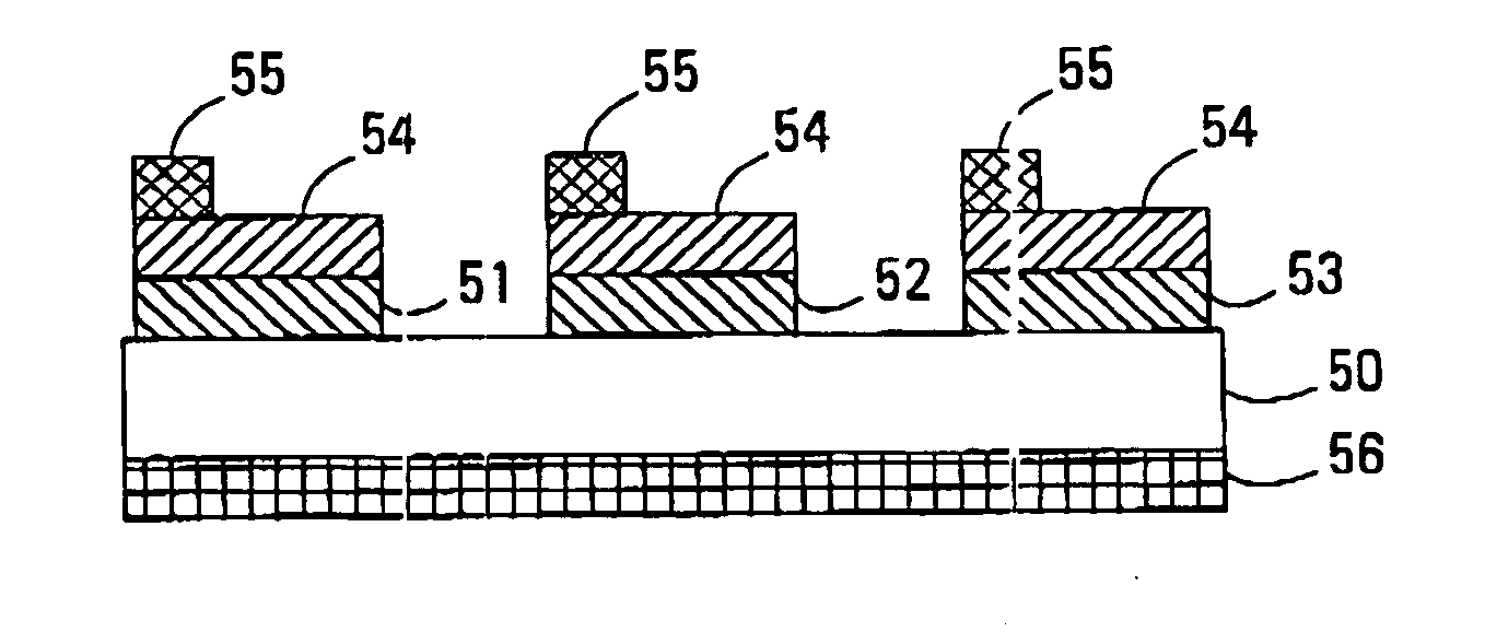 Solid state white light emitter and display using same