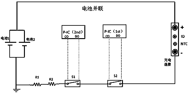 Charging method and charging system for parallel batteries