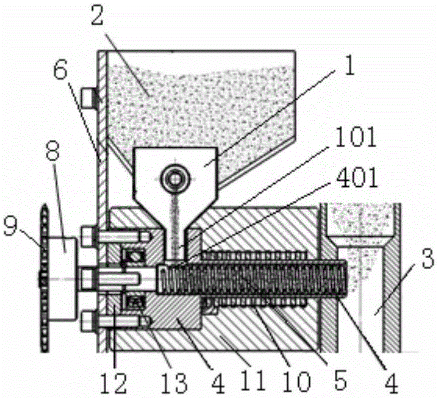 Feeding device for cold firework eruption device and cold firework eruption device