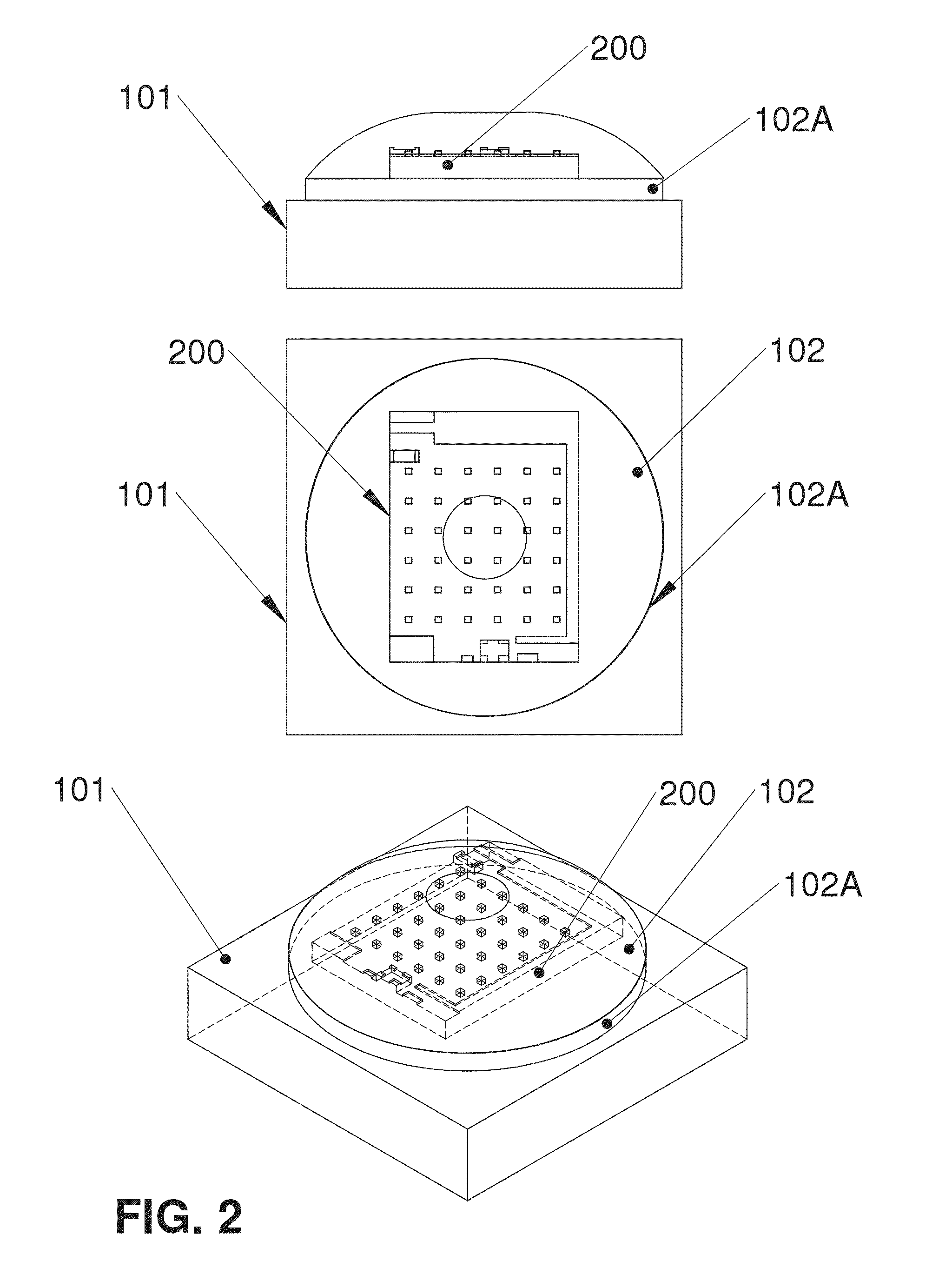 Gaussian surface lens quantum photon converter and methods of controlling LED colour and intensity